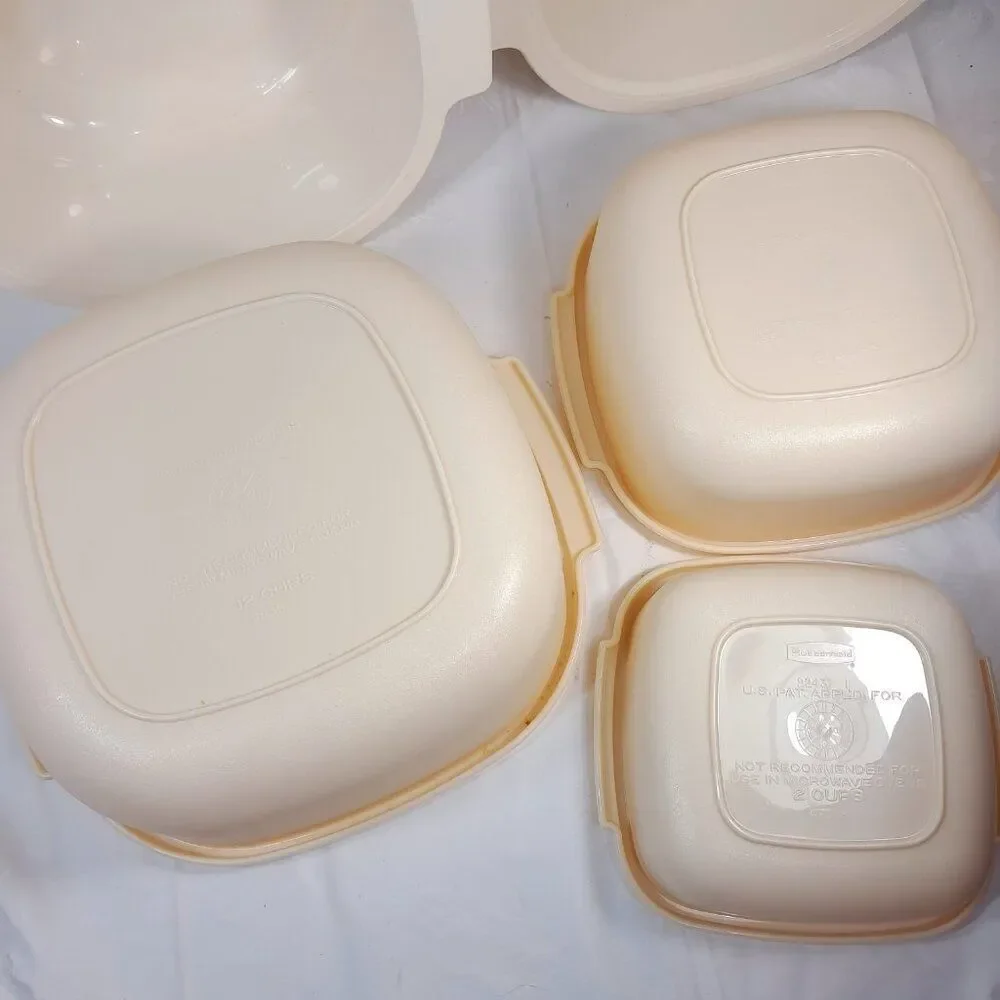 Vintage Rubbermaid microwave cooker set 5 pcs steamer‎ 2243 2247 2249 5153 5556